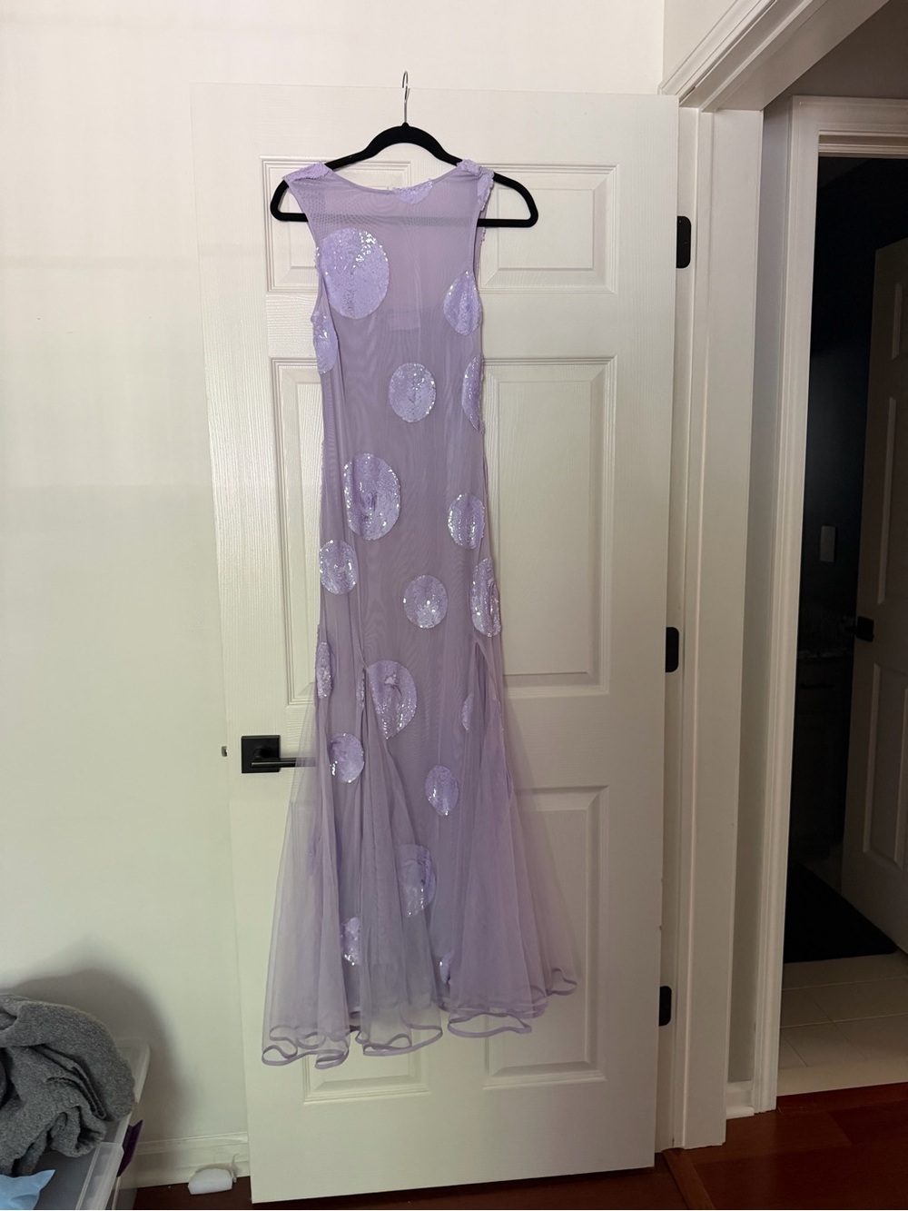 ASOS Lavender Sequin Polka Dot Mesh Maxi Dress - Women - Picture 2 of 6